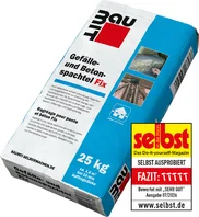 Baumit Gradient and Concrete Filler Fix is verkrijgbaar in papieren zakken van 25 kg.