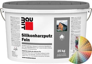 De siliconenpleister fijn is verkrijgbaar in gekleurde emmers van 25 kg.