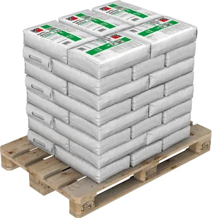 Baumit Spray Filler Airless is verkrijgbaar op pallets van 40 zakken.