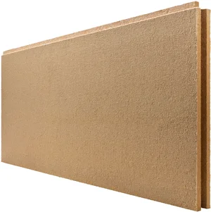 De 4 cm dikke Thermowall gf houtvezelisolatieplaat is verkrijgbaar op pallets.