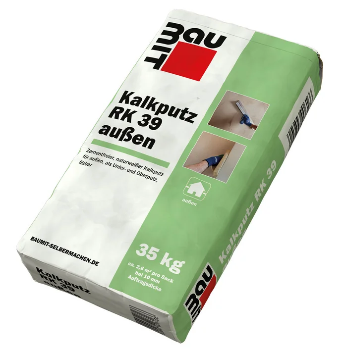 Produktfoto: Baumit Kalkputz RK 39 au&szlig;en - gr&uuml;ner 25 kg Sack.
