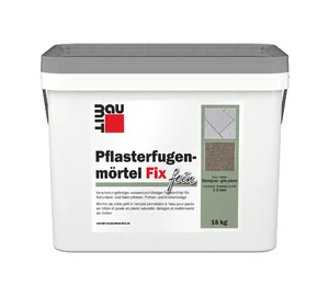 Baumit Fix voegmortel voor bestrating is verkrijgbaar in de kleur steengrijs in een emmer van 15 kg.