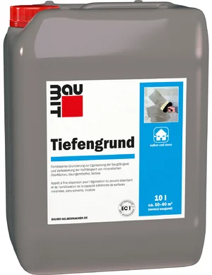 Baumit Tiefengrund is verkrijgbaar in 5 liter kunststof bussen.